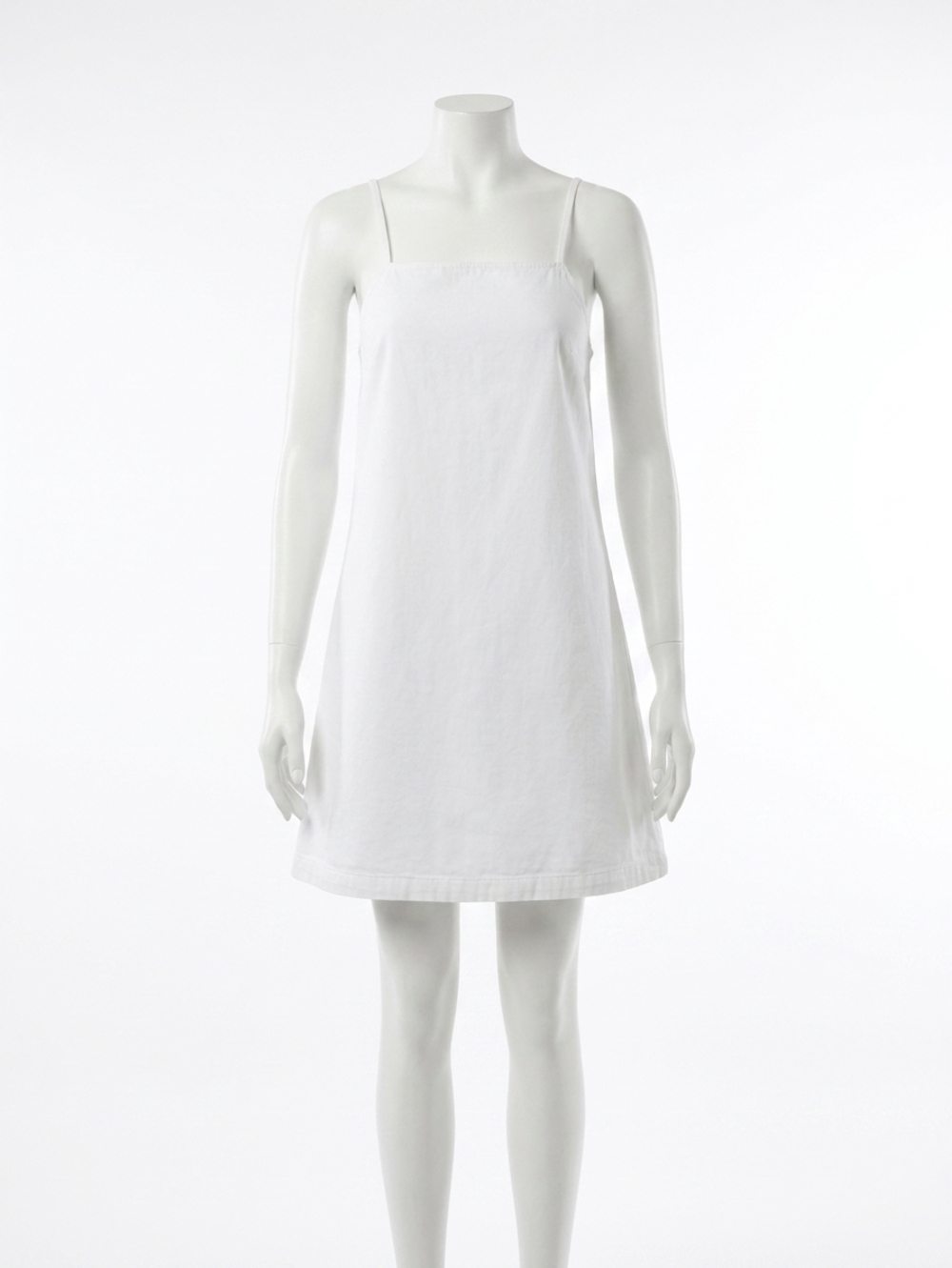 NEW JOE'S JEANS clean denim shift dress in white